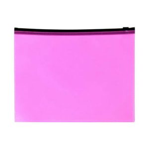 Папка-конверт на ZIP-молнии A5, 150 мкм, Calligrata, розовый неон - 12 шт.