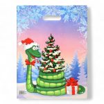 Новый год. Пакет "Новогодний момент", полиэтиленовый с вырубной ручкой, 40 х 31 см - 50 шт.