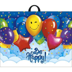 Пакет "Большой праздник", полиэтиленовый с петлевой ручкой, 71 х 55 см, 90 мкм - 3 шт.