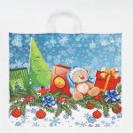 Новый год. Пакет "Подарки к Новому году", полиэтиленовый с петлевой ручкой, 42 х 44 см - 50 шт.
