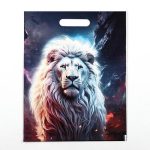 Пакет "Лев", полиэтиленовый с вырубной ручкой, 30х40 см, 50 мкм - 20 шт.