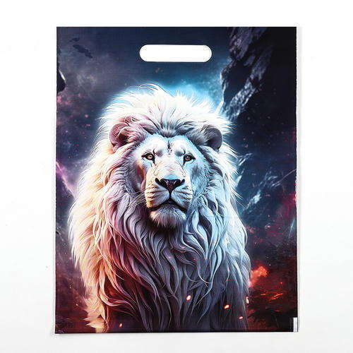 Пакет "Лев", полиэтиленовый с вырубной ручкой, 30х40 см, 50 мкм - 20 шт.