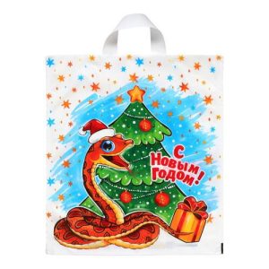 Пакет "Питоша", полиэтиленовый с петлевой ручкой, 42х38 см - 25 шт.