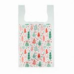 Пакет майка "Ёлки", белый, 26 х 48 см, 12 мкм - 100 шт.