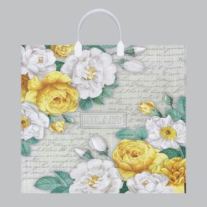 Пакет "Миледи", полиэтиленовый с пластиковой ручкой, 100 мкм 40 х 44 см - 10 шт.