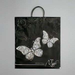 Пакет "Бриллиантовая ночь", полиэтиленовый с пластиковой ручкой, 44 х 40 см, 100 мкм - 10 шт.