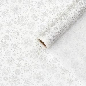 Бумага силиконизированная «Снежинки», серебряные, для выпечки, 0,38 х 5 м