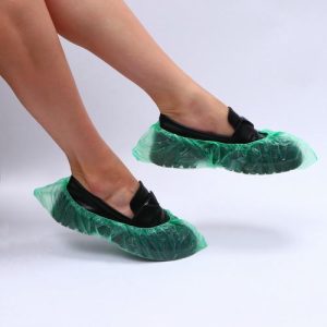 Бахилы зелёные ПНД 400*120 14 мкр 1,5 гр 25 пар/уп