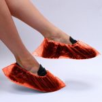 Бахилы оранжевые ПНД 300х100 мм 28 мкр 1,9 гр 25 пар/уп