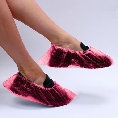 Бахилы розовые ПНД 300х100мм 28 мкм 1,9 гр 25 пар/уп