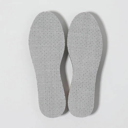 Стельки для обуви, антибактериальные, дышащие, универсальные, р-р RU до 34,5 (р-р Пр-ля до 35), 23 см, пара, цвет серый — изображение 2