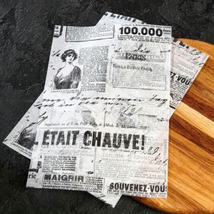 Бумага парафинированная "Старая газета", в листах, 0,20 х 0,30 м - 200 шт.