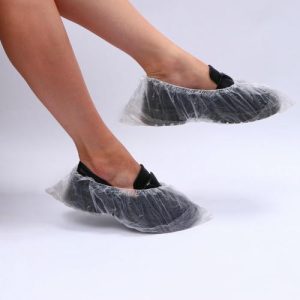 Бахилы с двойной подошвой серебристый 400*150мм 14/28 мкм 2,6гр 25 пар/уп