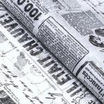 Бумага парафинированная жиростойкая"Газета старая", 0,38х10 м
